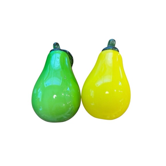 Vintage Glass Lot of 10 Pcs Vegetables & Fruits Murano Style Art Deco - Picture 6 of 11